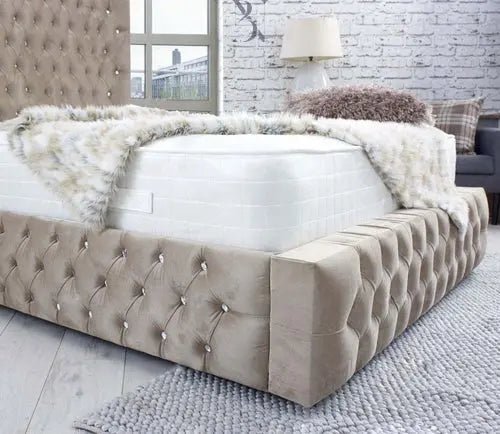 Sofia Luxurious Dotted Bed - BedsnBoards