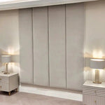 Load image into Gallery viewer, Smoke Grey Velvet Individual Upholstered Headboard Panel - 45cm - BedsnBoards