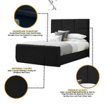 Load image into Gallery viewer, Sofia Upholstered Bed Frame - BedsnBoards