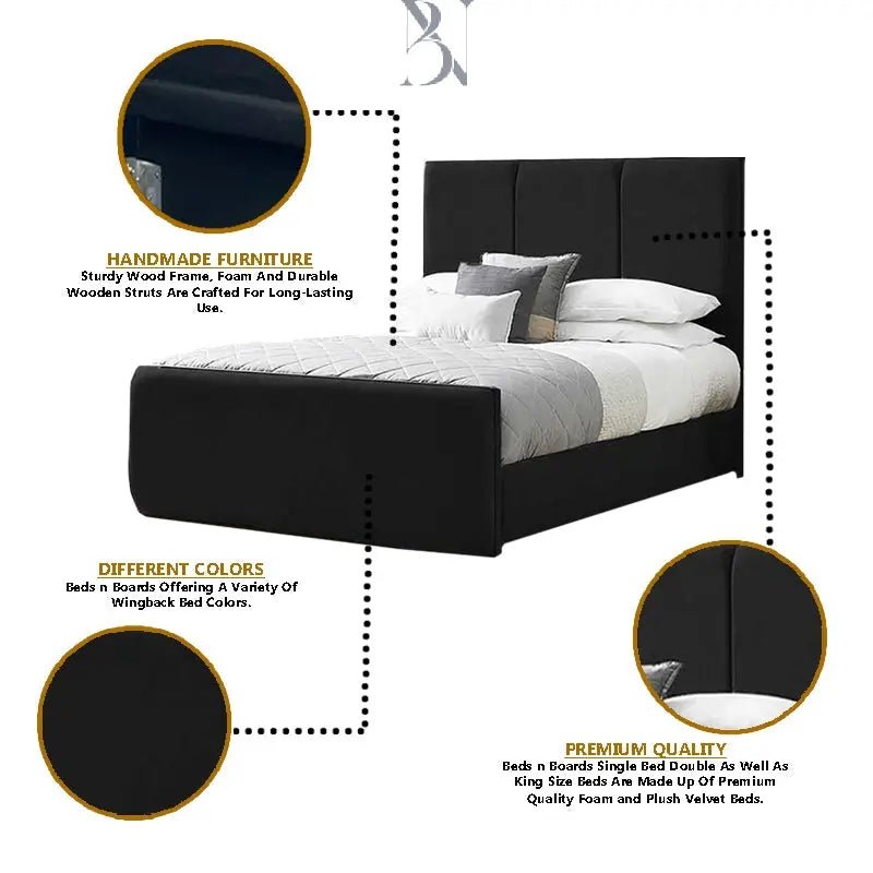 Sofia Upholstered Bed Frame - BedsnBoards