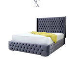 Load image into Gallery viewer, Sophia Wingback Dotted Bed - BedsnBoards