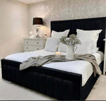 Load image into Gallery viewer, Stylish New Elegant Milano Upholstered Bed - BedsnBoards