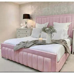 Load image into Gallery viewer, Stylish New Elegant Milano Upholstered Bed - BedsnBoards