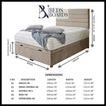 Load image into Gallery viewer, Verona Liner Ottoman Divan Bed BedsnBoards