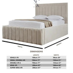 Load image into Gallery viewer, Luxury Paneled Liner Plain Border Thick Padded Bed - BedsnBoards
