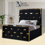 Load image into Gallery viewer, 2025 Belgravia Luxury Bed – Pyramid Panel Design with Optional Storage - BedsnBoards
