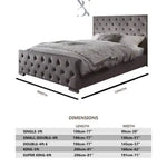 Load image into Gallery viewer, Ankara Dotted Upholstered Bed - BedsnBoards
