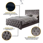 Load image into Gallery viewer, Ankara Dotted Upholstered Bed - BedsnBoards
