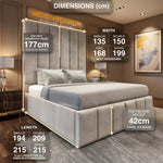 Load image into Gallery viewer, 2025 Elston Grandeur Bed – Tall Panelled Headboard with Optional Storage
