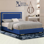 Load image into Gallery viewer, 2025 Vienna Luxury Bed – Gold Panel Design - BedsnBoards
