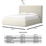 Load image into Gallery viewer, Beautiful Diana Boucle Teddy Beer Cream Luxury Bed - BedsnBoards

