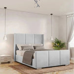 Load image into Gallery viewer, Elegant Bremen Upholstered Bed - BedsnBoards

