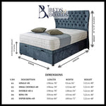 Load image into Gallery viewer, Butterfly Dotted Ottoman Divan Bed BedsnBoards
