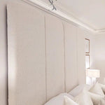 Load image into Gallery viewer, Cascade Cream Boucle Luxury Panelled Bed - BedsnBoards
