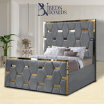Load image into Gallery viewer, 2025 Belgravia Luxury Bed – Pyramid Panel Design with Optional Storage - BedsnBoards
