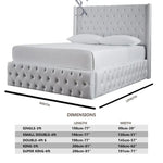 Load image into Gallery viewer, Lisbon Wingback Curved Luxury Bed - BedsnBoards
