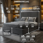 Stratford Luxury Crushed Velvet Princess Bed with Ottoman Storage – UK