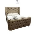 Load image into Gallery viewer, Marilyn Wingback Upholstered Bed - BedsnBoards

