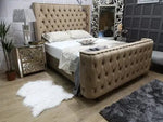 Load image into Gallery viewer, Marilyn Wingback Upholstered Bed - BedsnBoards
