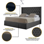 Load image into Gallery viewer, Marley Dotted Buttons Luxury Bed - BedsnBoards
