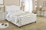 Load image into Gallery viewer, Milan Dotted Upholstered  Bed - BedsnBoards
