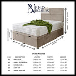 Load image into Gallery viewer, Milano Cubed Ottoman Divan Bed BedsnBoards
