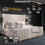 Load image into Gallery viewer, 2025 Ashford Luxury Bed – Wingback Frame with Optional Storage
