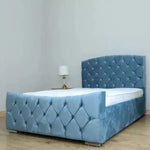 Load image into Gallery viewer, 2025 Verona Luxury Bed – Half Moon Sleigh Design with Optional Storage - BedsnBoards
