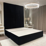 Load image into Gallery viewer, Noir Black Velvet Ottoman Divan Bed Base - BedsnBoards

