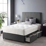 Load image into Gallery viewer, Olly Panelled Liner Divan Bed Set - BedsnBoards
