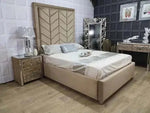 Load image into Gallery viewer, Olympia Beautiful Upholstered Bed - BedsnBoards
