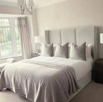 Load image into Gallery viewer, Oxford 3 Panel Wingback Luxury Upholstered Bed - BedsnBoards
