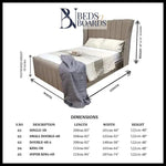Load image into Gallery viewer, Pairs Curved Wingback Panel Bed Only Furniture
