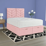 Load image into Gallery viewer, Rose Ottoman Divan Upholstered Thick Padded Bed - BedsnBoards
