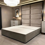 Load image into Gallery viewer, Praline Luxury Velvet Ottoman Divan Bed Base - BedsnBoards
