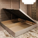 Load image into Gallery viewer, Praline Luxury Velvet Ottoman Divan Bed Base - BedsnBoards
