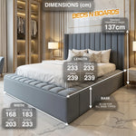 Load image into Gallery viewer, 2025 Regal Majesty Luxury Bed Frame – Upholstered Bed with Optional Ottoman Storage
