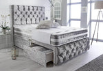 Load image into Gallery viewer, Luxury Queen Size Divan Bed Set – Complete with Headboard - BedsnBoards
