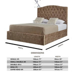 Load image into Gallery viewer, Roma Dotted Buttons Luxury Bed - BedsnBoards
