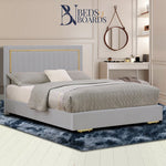 Load image into Gallery viewer, 2025 Vienna Luxury Bed – Gold Panel Design - BedsnBoards
