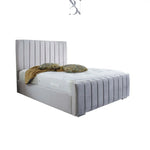 Load image into Gallery viewer, Yorkshire Panelled Upholstered Bed - BedsnBoards
