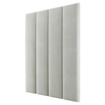 Load image into Gallery viewer, Smoke Grey Velvet Individual Upholstered Headboard Panel - 45cm - BedsnBoards
