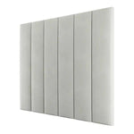 Load image into Gallery viewer, Smoke Grey Velvet Individual Upholstered Headboard Panel - 45cm - BedsnBoards

