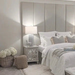 Load image into Gallery viewer, Smoke Grey Velvet Individual Upholstered Headboard Panel - 45cm - BedsnBoards
