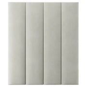 Smoke Grey Velvet Individual Upholstered Headboard Panel - 45cm - BedsnBoards