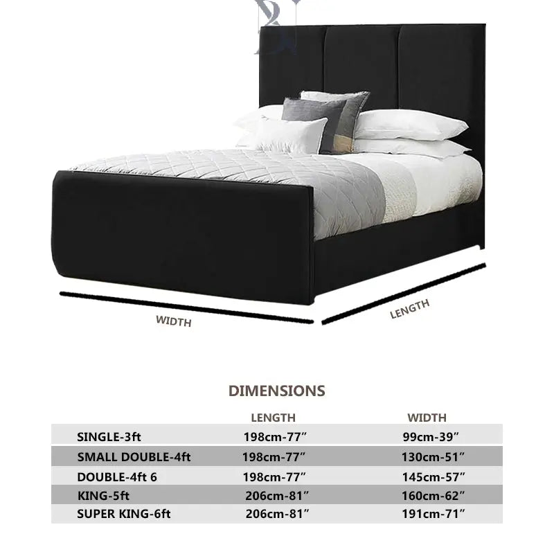 Sofia Upholstered Bed Frame - BedsnBoards