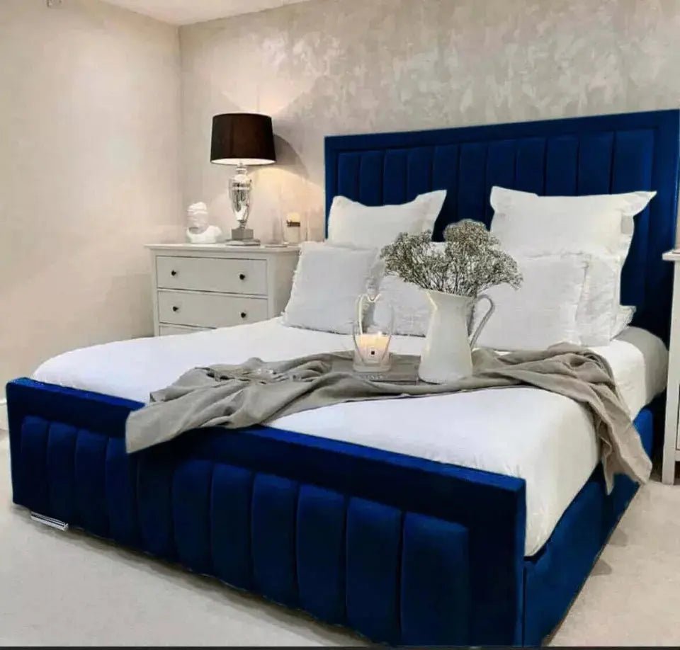 Stylish New Elegant Milano Upholstered Bed - BedsnBoards