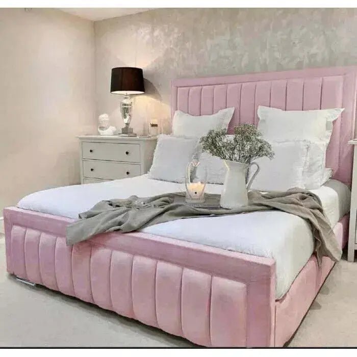Stylish New Elegant Milano Upholstered Bed - BedsnBoards