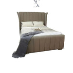 Load image into Gallery viewer, Pairs Curved Wingback Panel Bed - BedsnBoards
