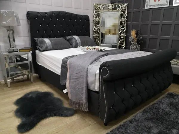 Swan Design Curved Bed - BedsnBoards
